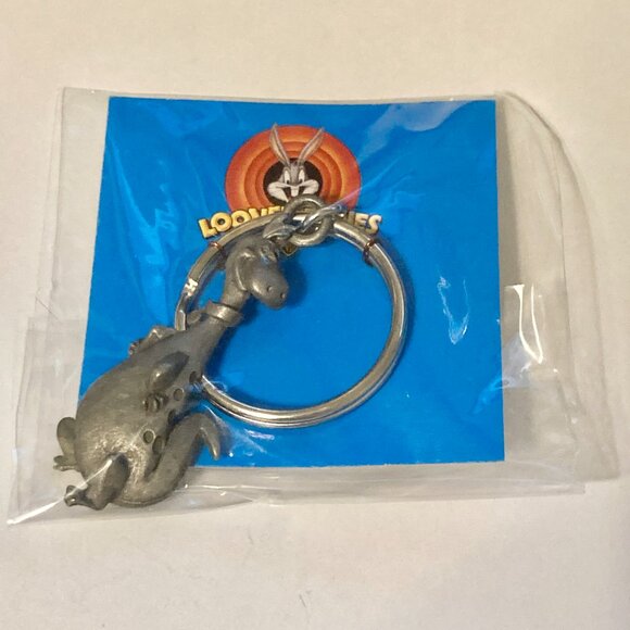 Vintage Flintstones Dino Dinosaur Keychain Keyring Looney Tunes Warner Bros. - Picture 5 of 9